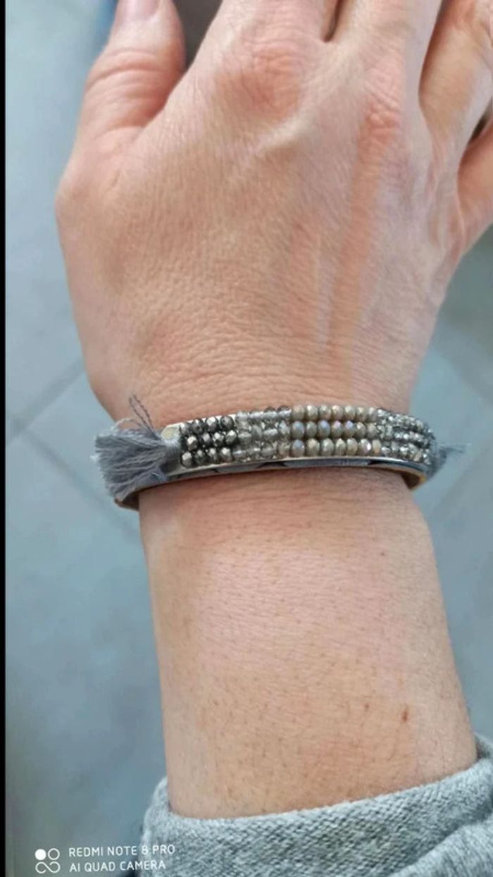 Bracelet aimanté gris argenté - photo numéro 2