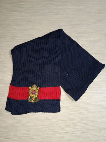 Écharpe Ralph Lauren bleu et rouge en coton