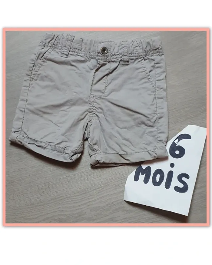 Short fin bébé garçon 6mois Obaïbi