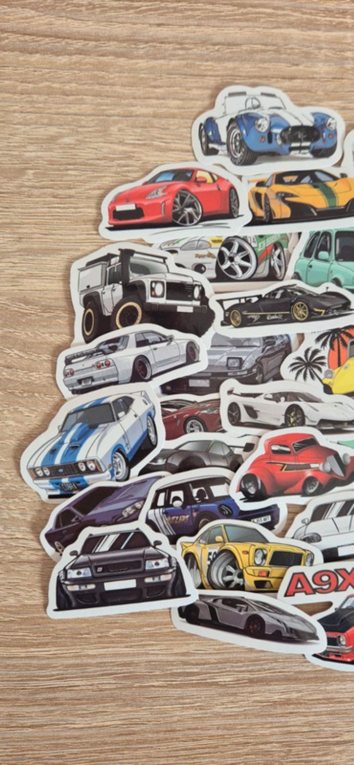 Lot de 50 autocollants Voitures - photo numéro 7