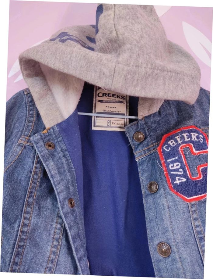 Veste en jean doublée 12 mois Creeks - photo numéro 2