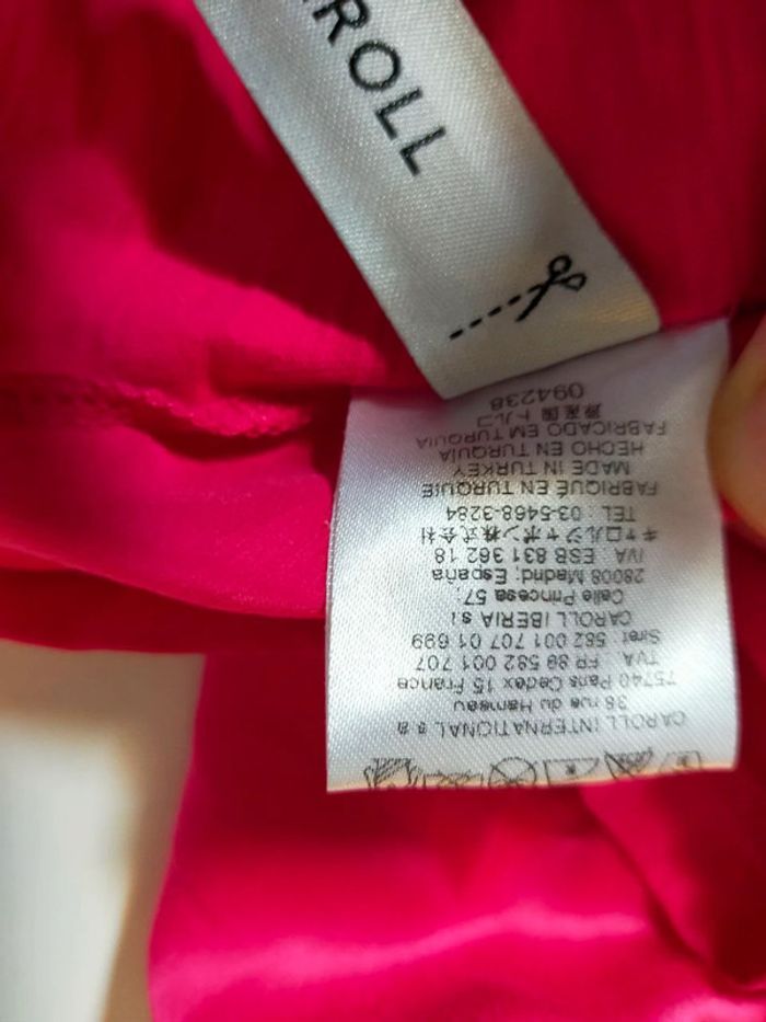 Haut femme Caroll – Taille 38 – Fuchsia éclatant - photo numéro 7