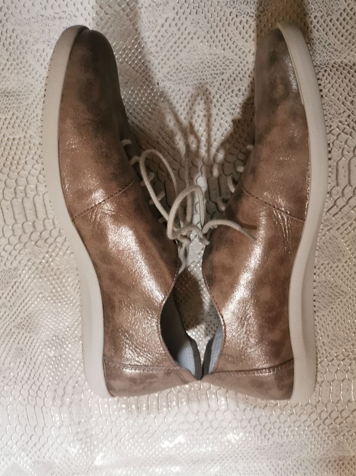 Chaussures à lacets marron irisé Mephisto T37 - photo numéro 8