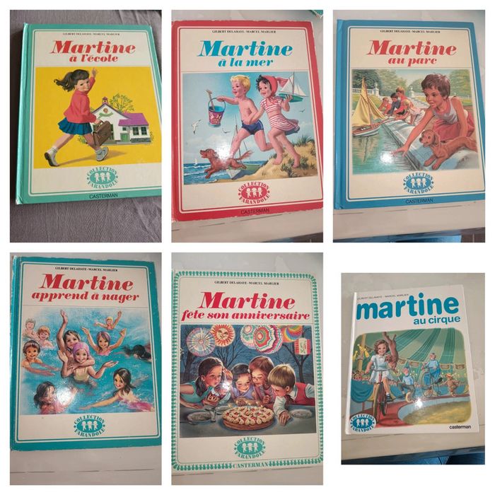 Lot 6 livres anciens "Martine"