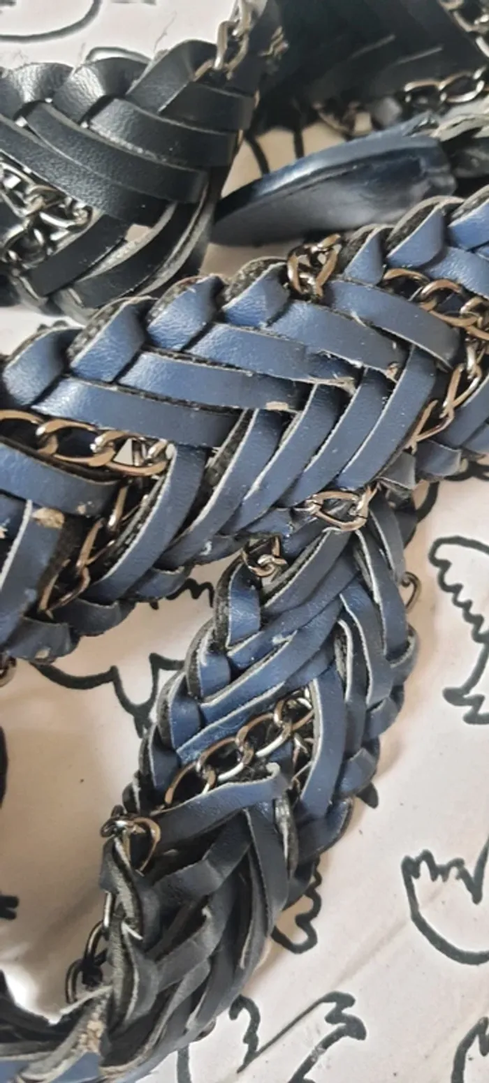 Ceinture tresse et chaîne