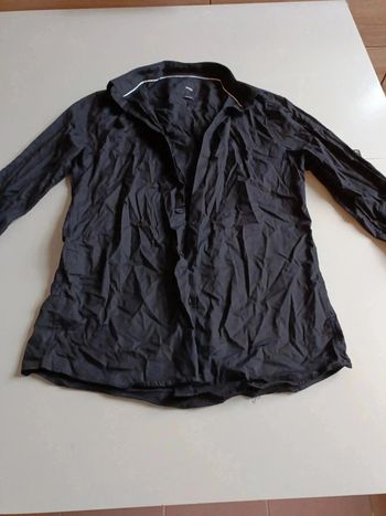 Chemise manches longues noir brice taille m easy slim