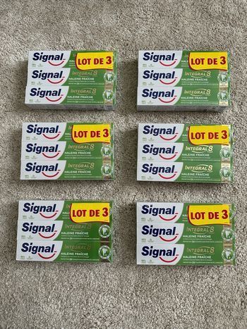 Lot de 18 tubes dentifrice Signal Intégral 8 haleine fraîche