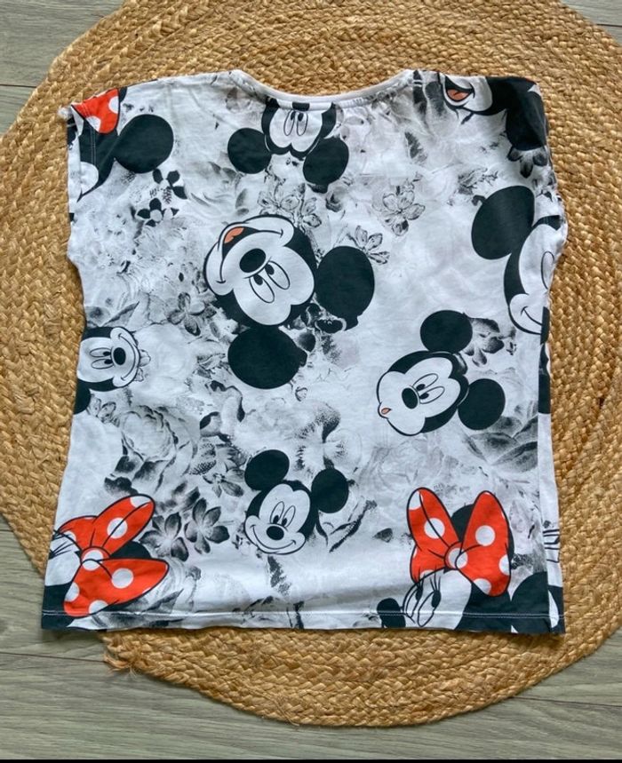 T-shirt imprimé femme Disney Mickey Minnie Taille M - photo numéro 4