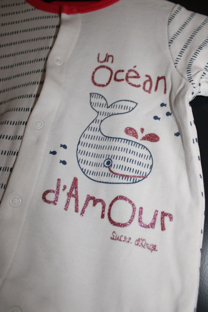 Pyjama d'été NEUF taille 1 mois 54 cm. - photo numéro 6