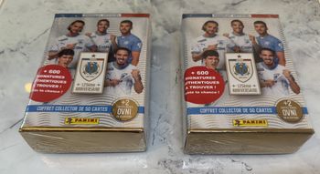 2 boîtes Panini Olympique DE Marseille Trading Cards Coffret Collector 125 Ans