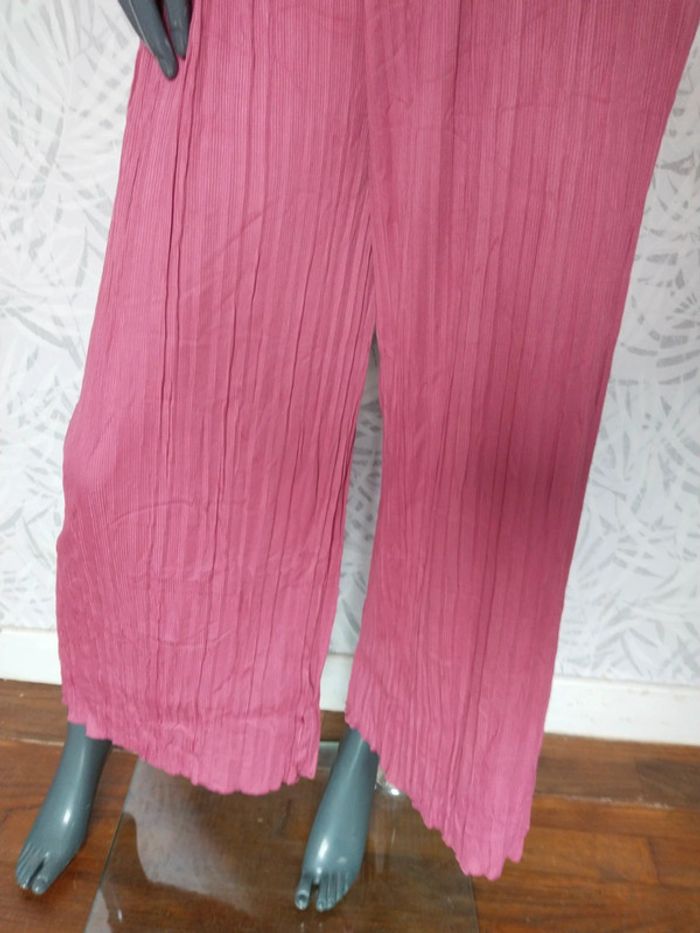 Jolie pantalon femme plissé jambes larges taille 36 38 40 42 44 46 - photo numéro 6