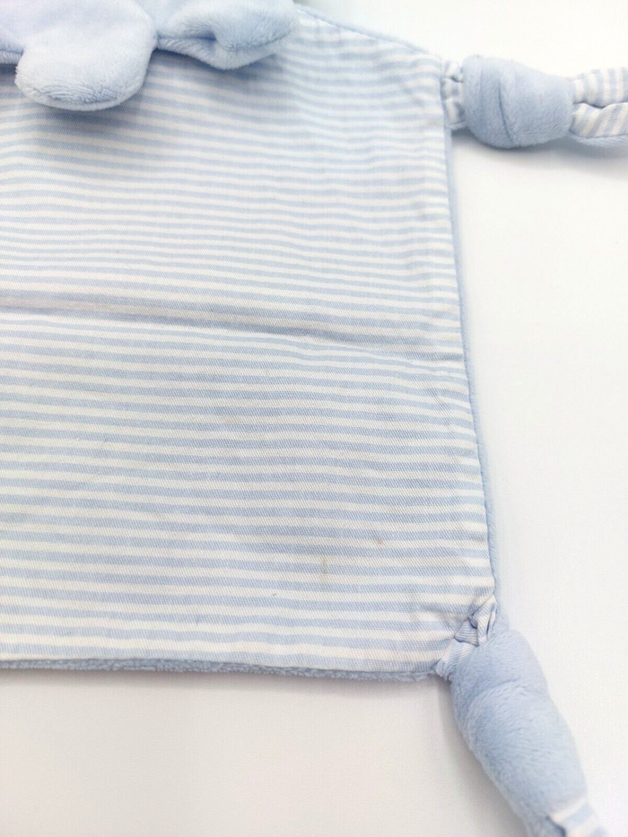 LIRE svp Doudou plat bleu pieuvre octopus dos rayures bleu blanc EARLY DAYS PRIMARK - photo numéro 3