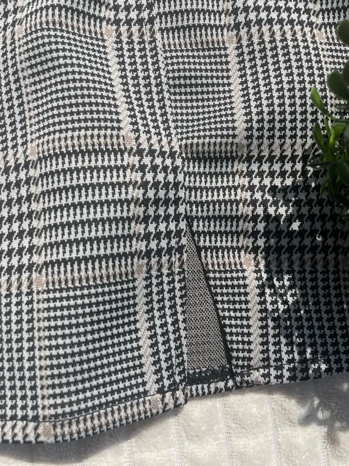 Jupe à carreaux H&M S, mini fente - photo numéro 2