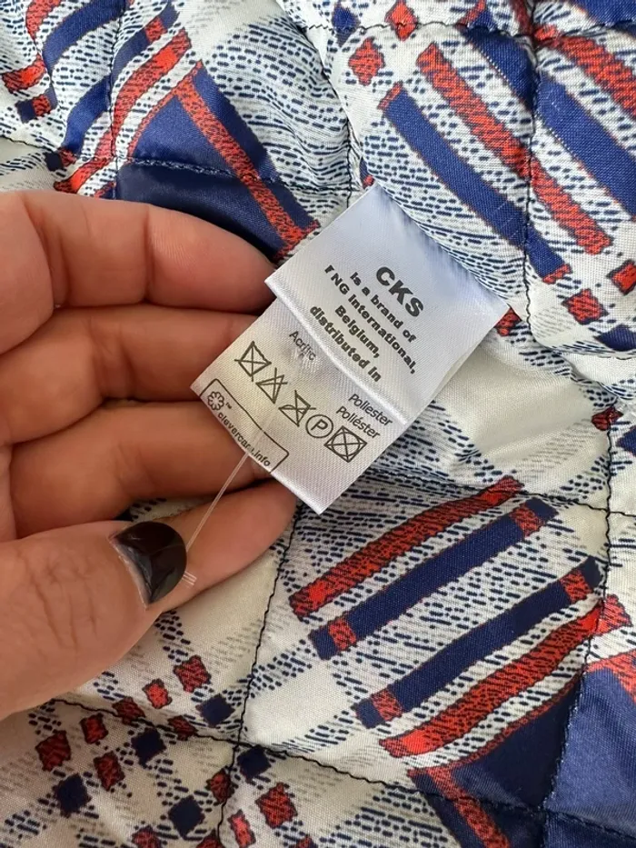 Manteau bleu marine col CKS - photo numéro 6