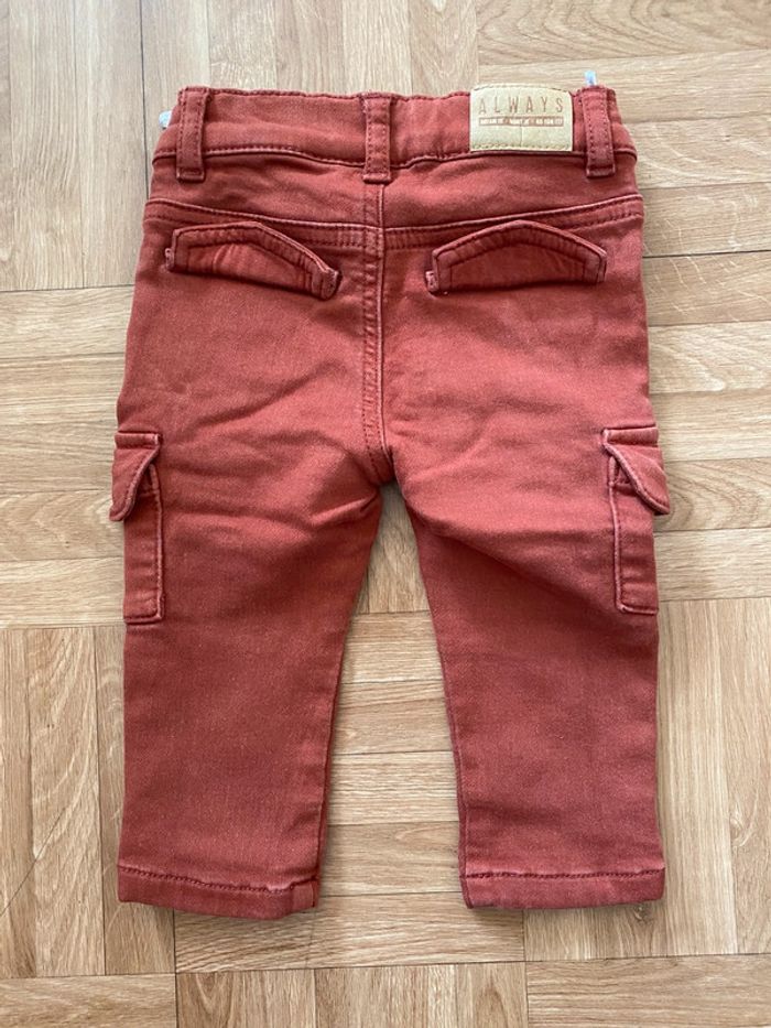Pantalon jean marron cuivre taille 12 mois C&A - photo numéro 3
