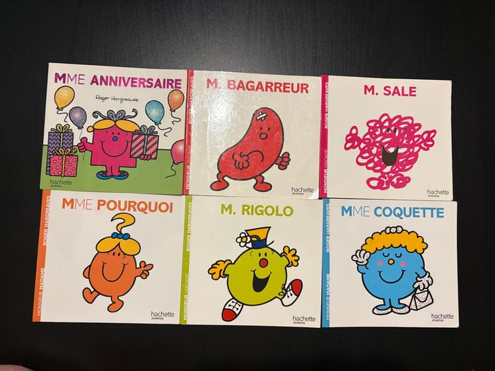 Lot de 6 livres Mr/Mme