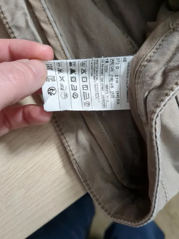 Jeans United Colors of Benetton beige foncé - photo numéro 4