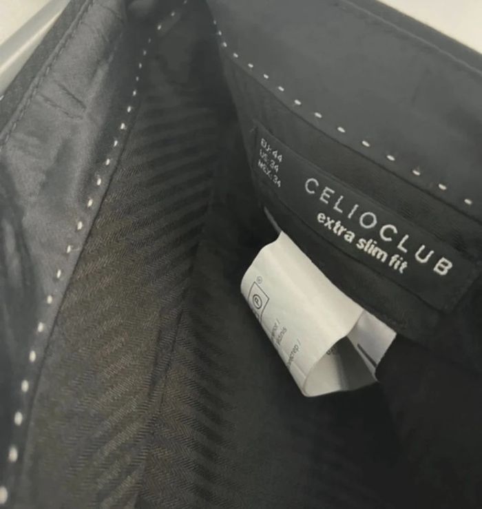 Costume CelioClub extra slim fit noir - Taille 50 (veste) / 44 (pantalon) Pour Homme - photo numéro 4