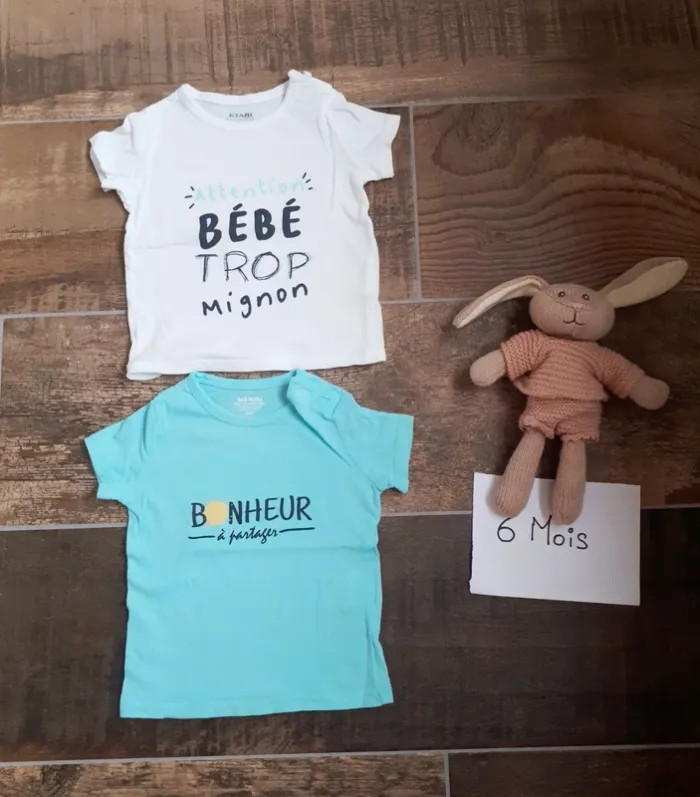 Lot t shirt 6 mois - photo numéro 2