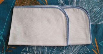 Lot de 2 set de table en toile aïda blanche