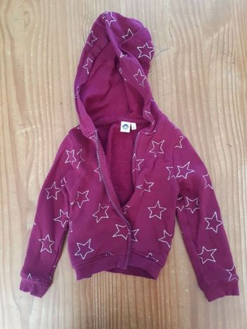 Sweat zippé aubergine