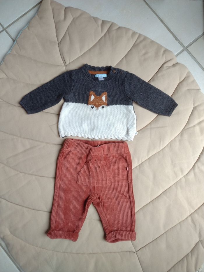 Ensemble bébé garçon Obaibi 3 mois