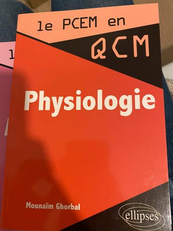 Lot de 2 livres anatomie et physiologie qcm PCEM