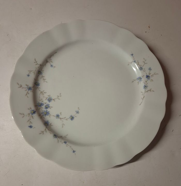 Assiette plate porcelaine fine fleur bleue winterling markletheuthen bavaria
