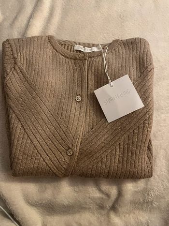 Gilet beige pailletée