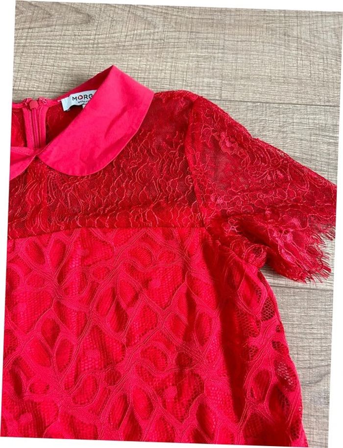 Haut rouge en dentelle à manches courtes Morgan taille S jamais porté - photo numéro 14