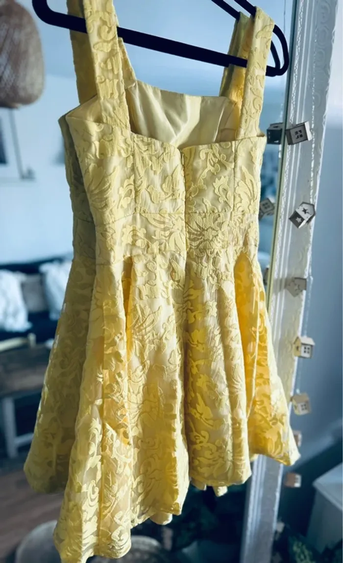 Sublime robe cérémonie style jacquard taille36 comme neuve - photo numéro 5