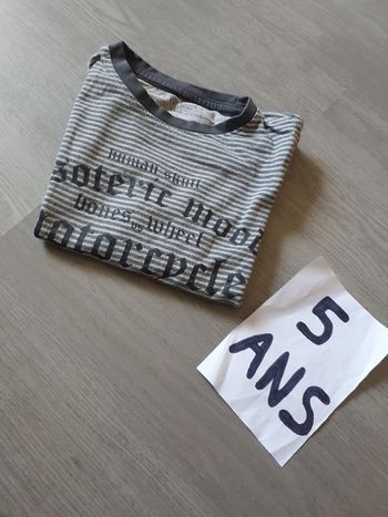 Maillot t-shirt 5ans garçon