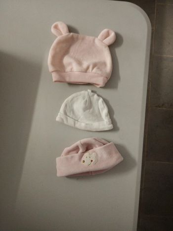 Lot de 3 bonnets première taille