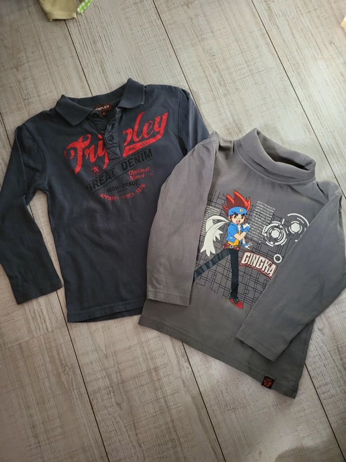 Lot polo manches longues/sous-pull 5 ans très bon état