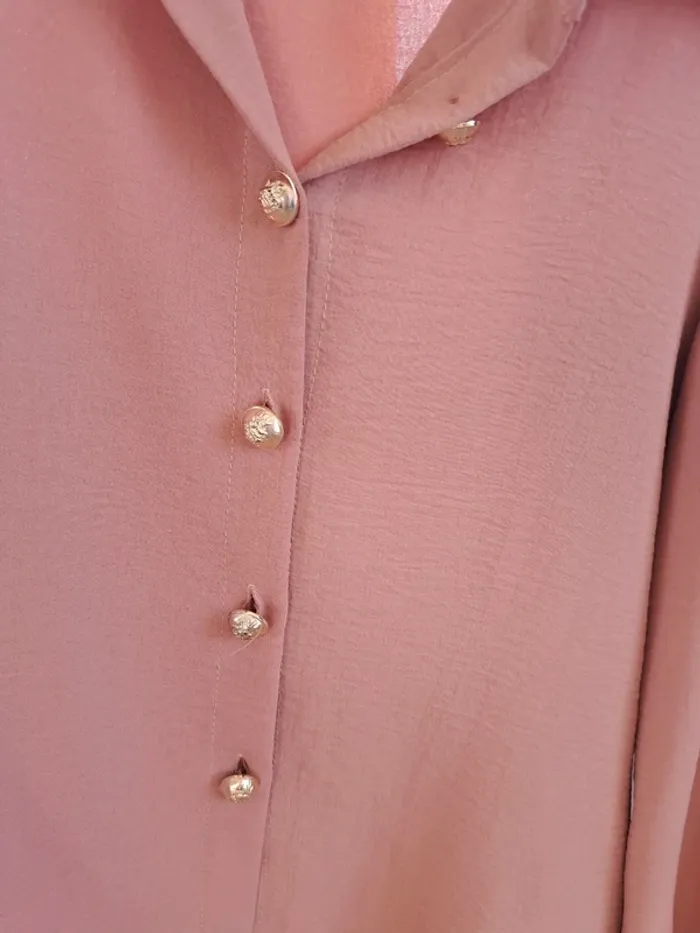 Blouse boutonnée argentée - photo numéro 3