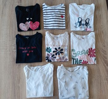 Lot de 8 t-shirts manches longues