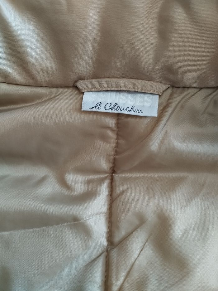 Gilet sans manches vintage beige satiné - T. 46/48 - TBE - photo numéro 5