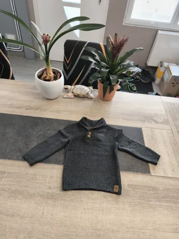 Pull épais col montant garçon 18 mois obaibi