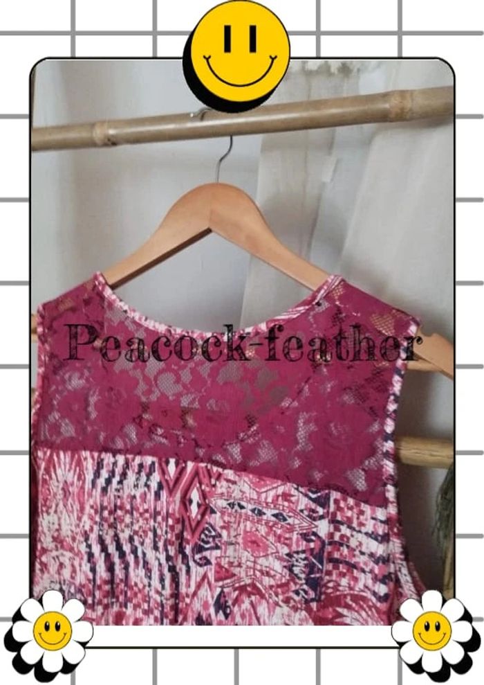 Débardeur tunique rose neuve 42 ms mode - photo numéro 5