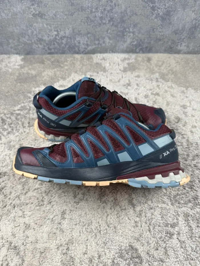 Salomon XA Pro 3D V8 - Bordeaux & Blue - photo numéro 7