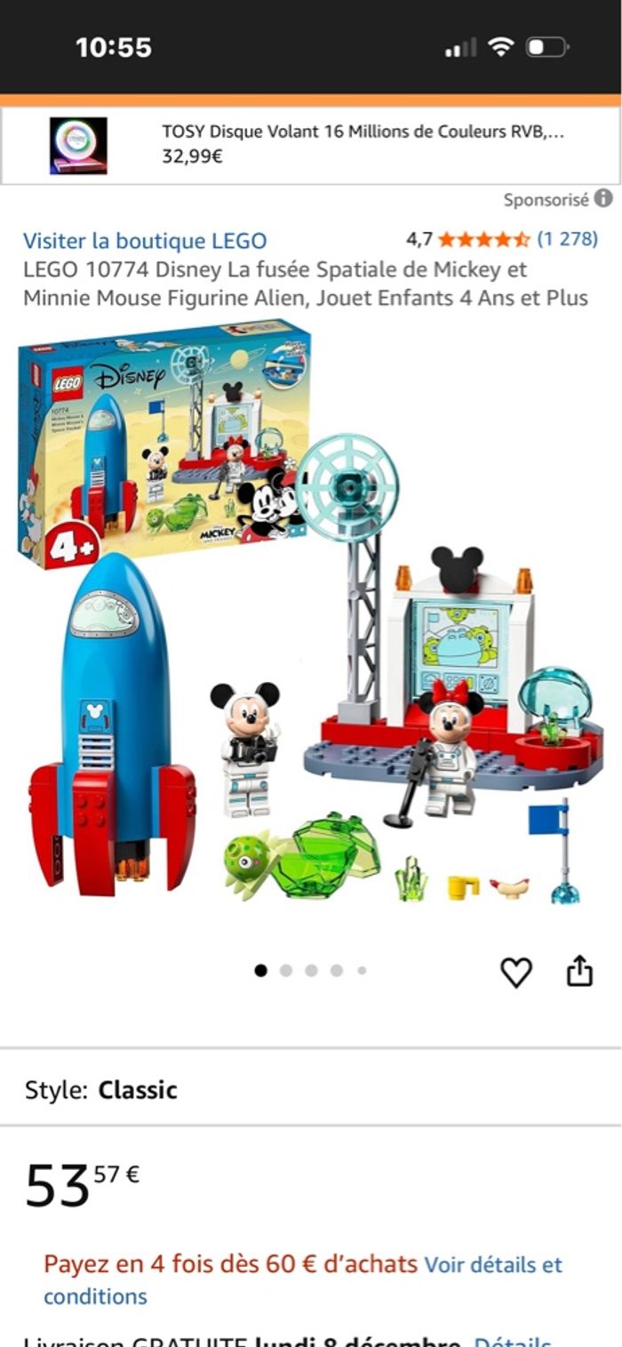 Lego Mickey et Minnie fusée spatiale - photo numéro 2