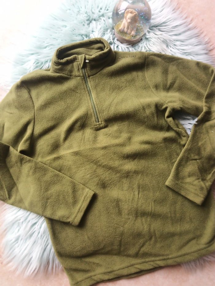🍂 polaire verte garcon Quechua 12 ans