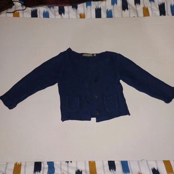 Gilet bleu  12 mois tricky tracks