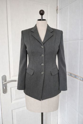 Jolie veste blazer grise femme vintage taille L/40