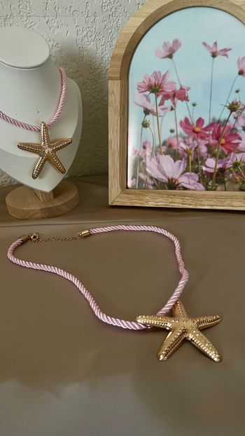 Collier corde coquillage