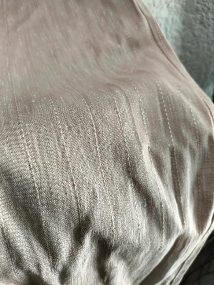 Pantalon beige rose tissé à élastique taille s - photo numéro 11