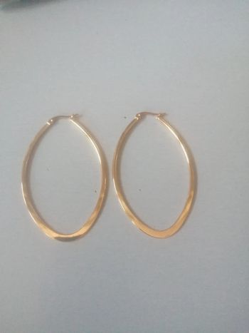 🌸👍Été 2024 👍Créoles dorées allongées Emma & Chloé 🌸