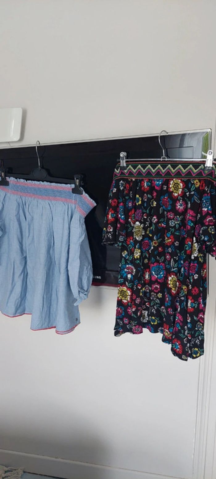 Lot de 2 top épaules denudees