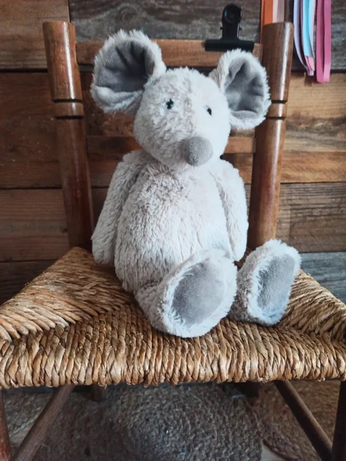 Peluche souris grise tbe soft friends - photo numéro 2