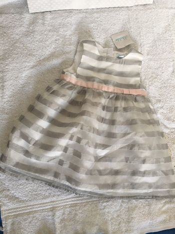 Robe à rayures grise